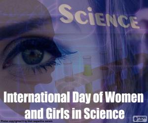 yapboz Bilim olarak kadınlara ve kızlara günü